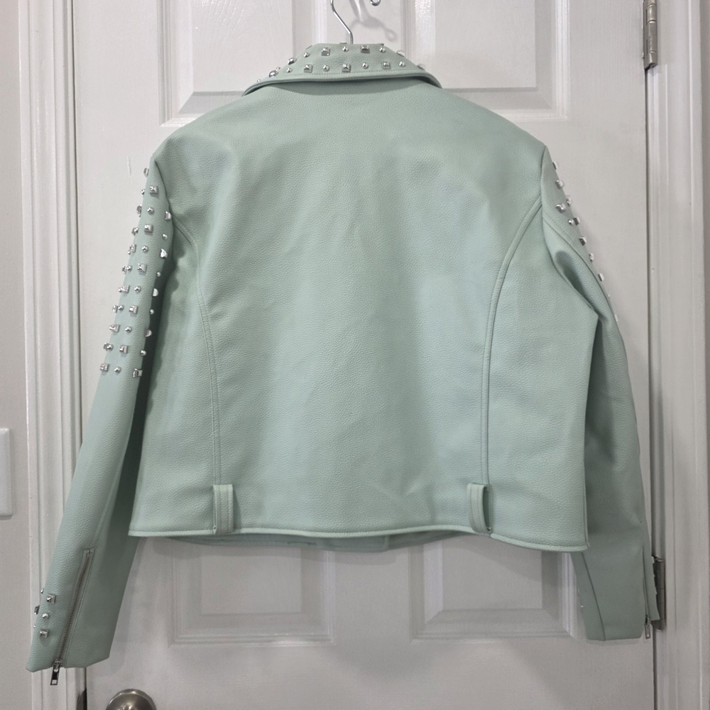 Azalea Wang Plus Minty Girl Faux Leather Jacket Size 1X - Picture 13 of 17